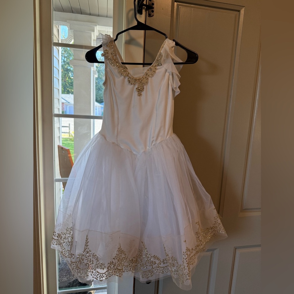 Weismann white velvet girls ballet tutu size child large